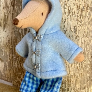 Fits Maileg Mice: overalls and hooded coat for big brother