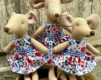 Fits Maileg mice:  mother/daughter floral sundresses
