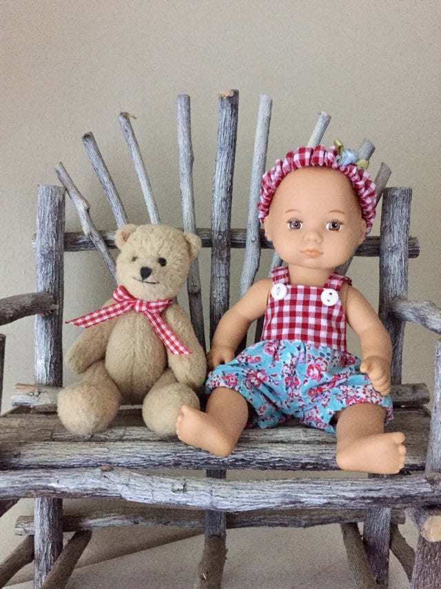 Romper and headband to fit 8” AG baby doll