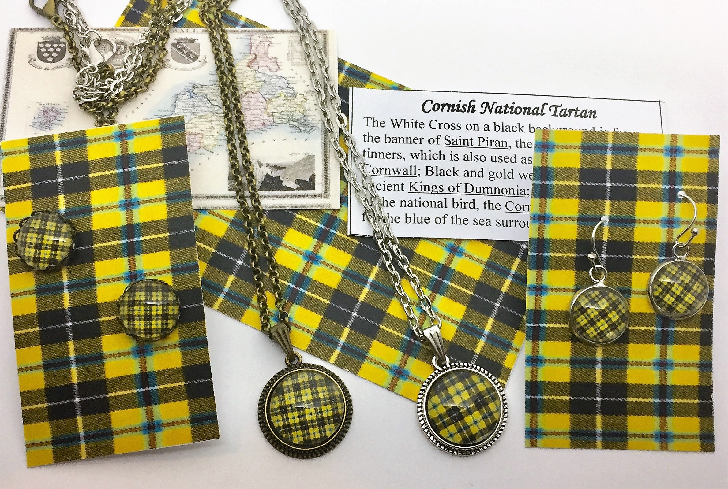 Cornish Petite Tartan Jewelry Cornish Necklace Cornish - Etsy
