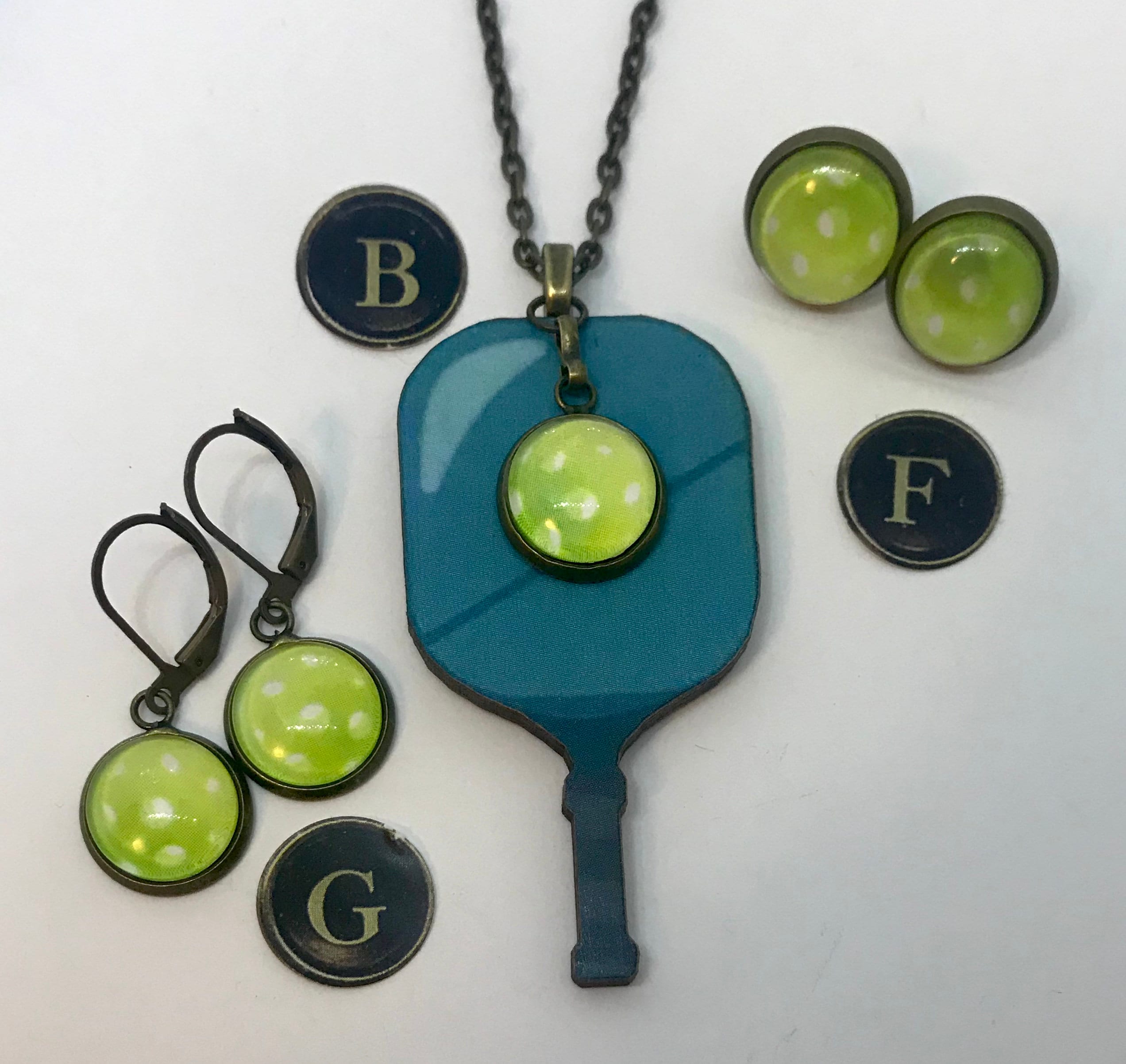 Pickleball Jewelry,pickleball Pendants, Pickleball Earrings,pickleball
