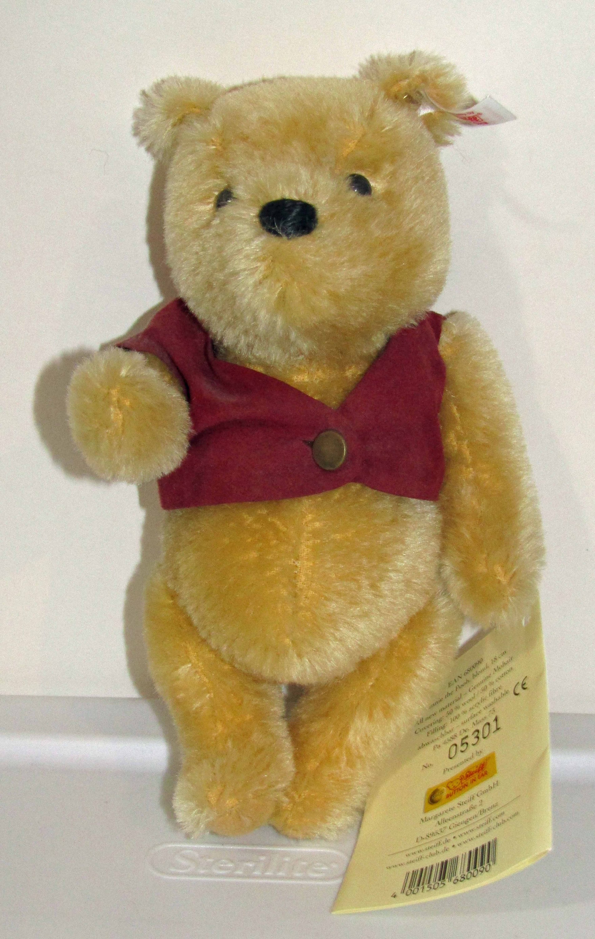 75th Anniversary LE Steiff Winnie the Pooh Miniature Disney