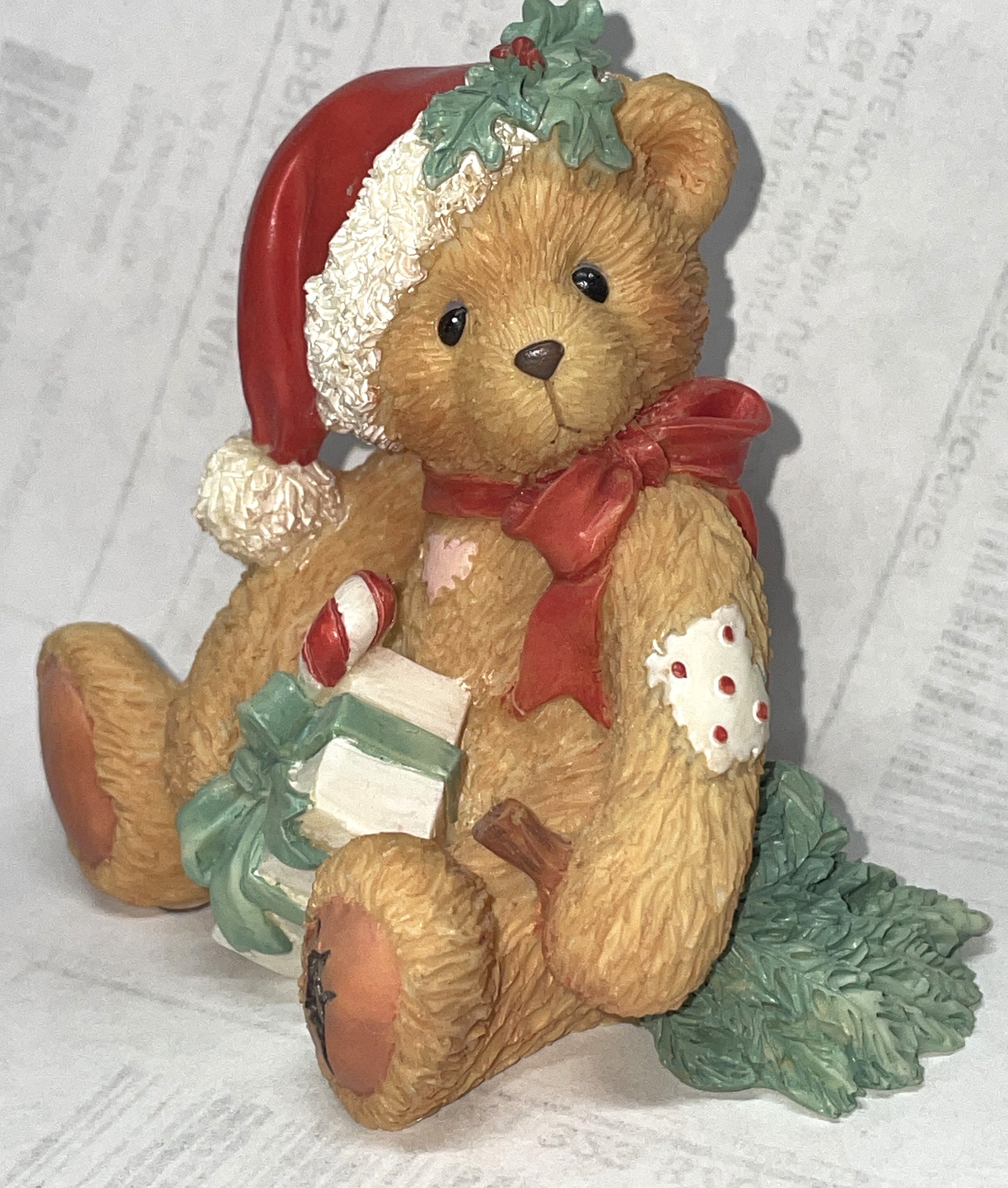 Cherished Teddies Happy Holidays Friend December Bear Denise Christmas Santa Etsy