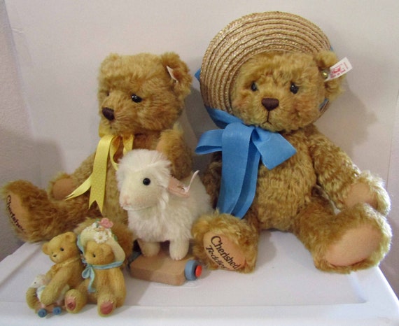 Steiff Mohair Cherished Teddies Chelsea and Daisy Bears Plus