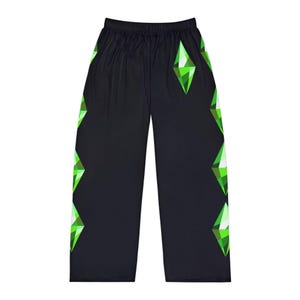 Men's Pajama Pants with Vibrant Gem Print | Comfy Sleepwear, Gift for Gamers, Cozy Loungewear, Perfect for Relaxing Evenings, Unique Fashion