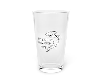 レッツ・ゲット・ハンマード・シュモクザメ・パイントグラス、16オンス