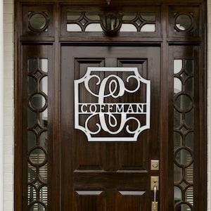 Square Monogram for Summer Door Decor