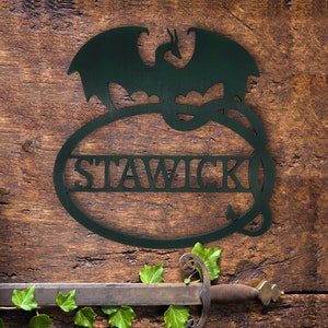 Custom Dragon Name Sign