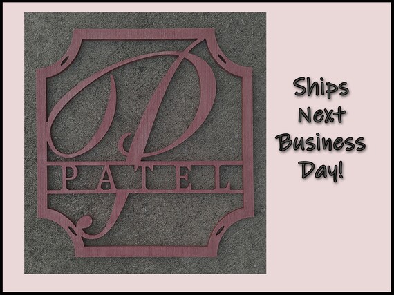 Elegant Lettering Monogram Signs For Front Door Decor Etsy