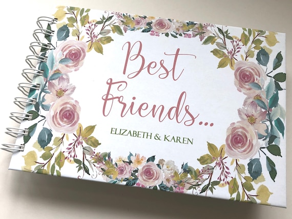 Personalised Hardback A5 BEST FRIENDS Scrapbook Memory Photo Album  Christmas Gift Birthday Gift Friend Gift 20 Pages 