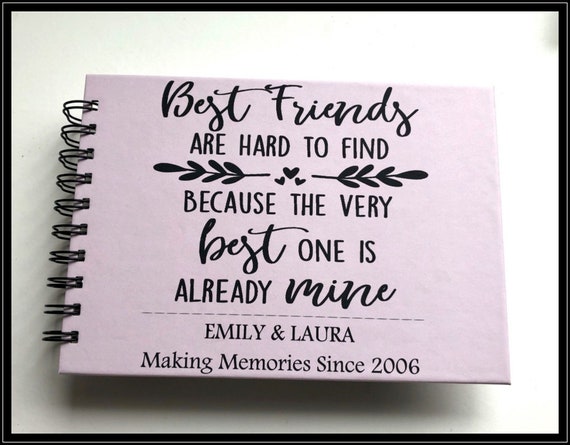 Personalised Hardback A5 BEST FRIENDS Scrapbook Memory Book Photo Album  Christmas Gift Friend Gift Birthday Gift 20 Pages 