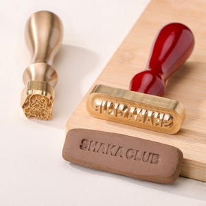Sello de arcilla polimérica personalizado, sello de arcilla con firma personalizado, sello de cerámica, sello de logotipo personalizado, sello de cerámica con firma escrita a mano