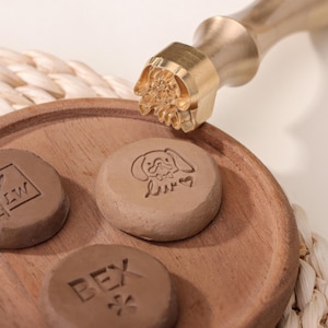 Timbro in argilla personalizzato fatto a mano, timbro in ceramica personalizzato, regali personalizzati per gli amici, strumenti creativi per la ceramica, timbri artigianali personalizzati