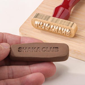 Timbro in ceramica personalizzato, timbri con firma in argilla personalizzata, timbro in ceramica, strumento timbro in argilla, regali personalizzati per la fidanzata, regalo di San Valentino