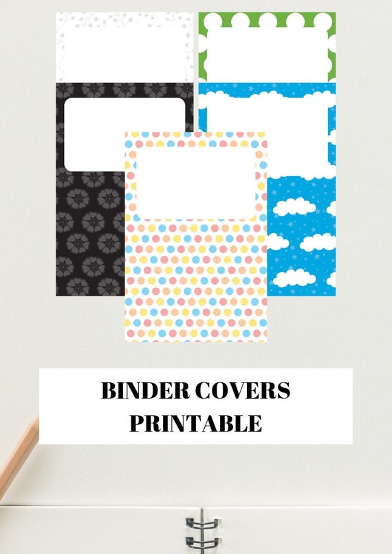 binder cover printable front planner teacher student binder front cover