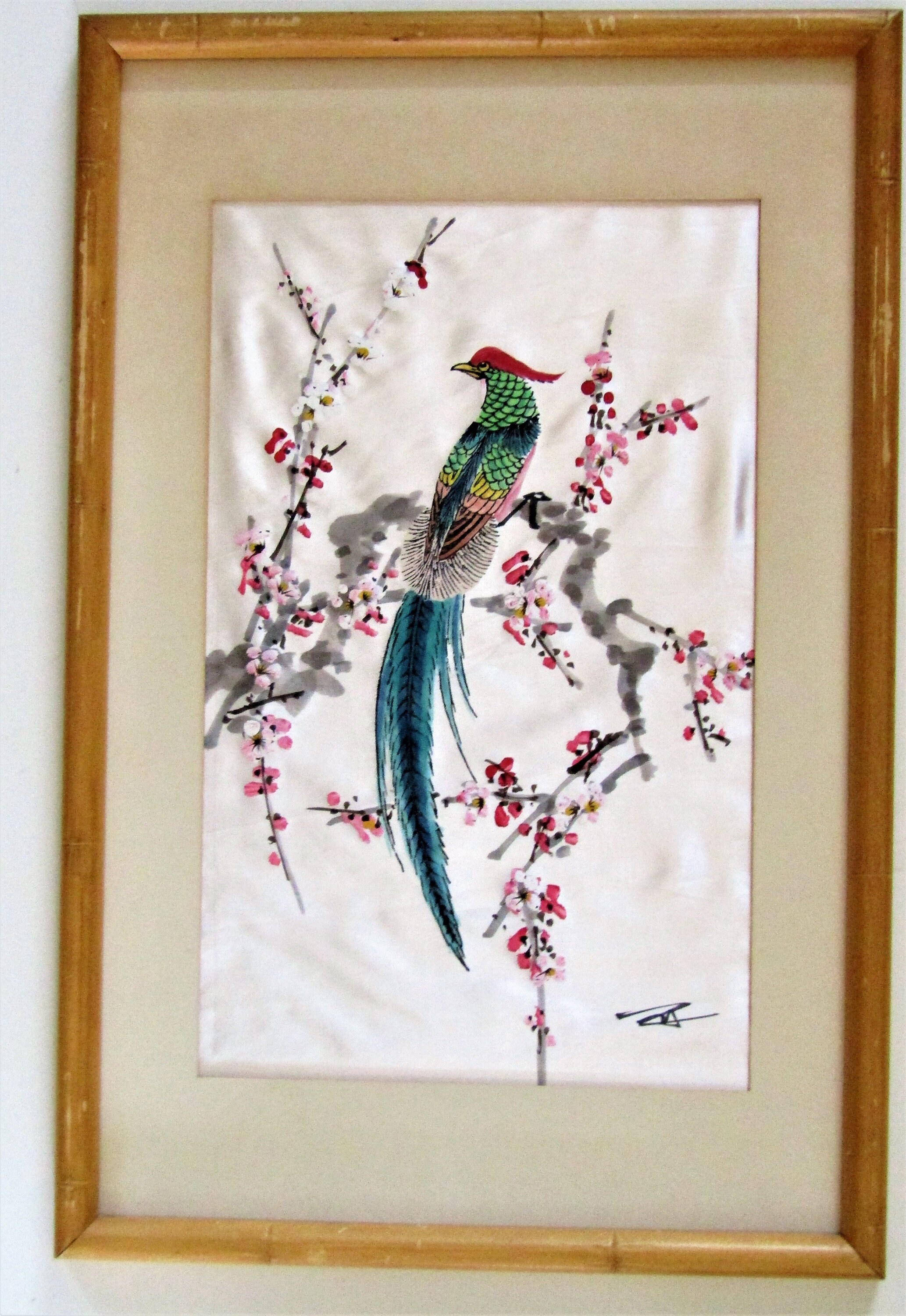 Original Japanese Silk Painting 1940's Nagasaki Artist Etsy