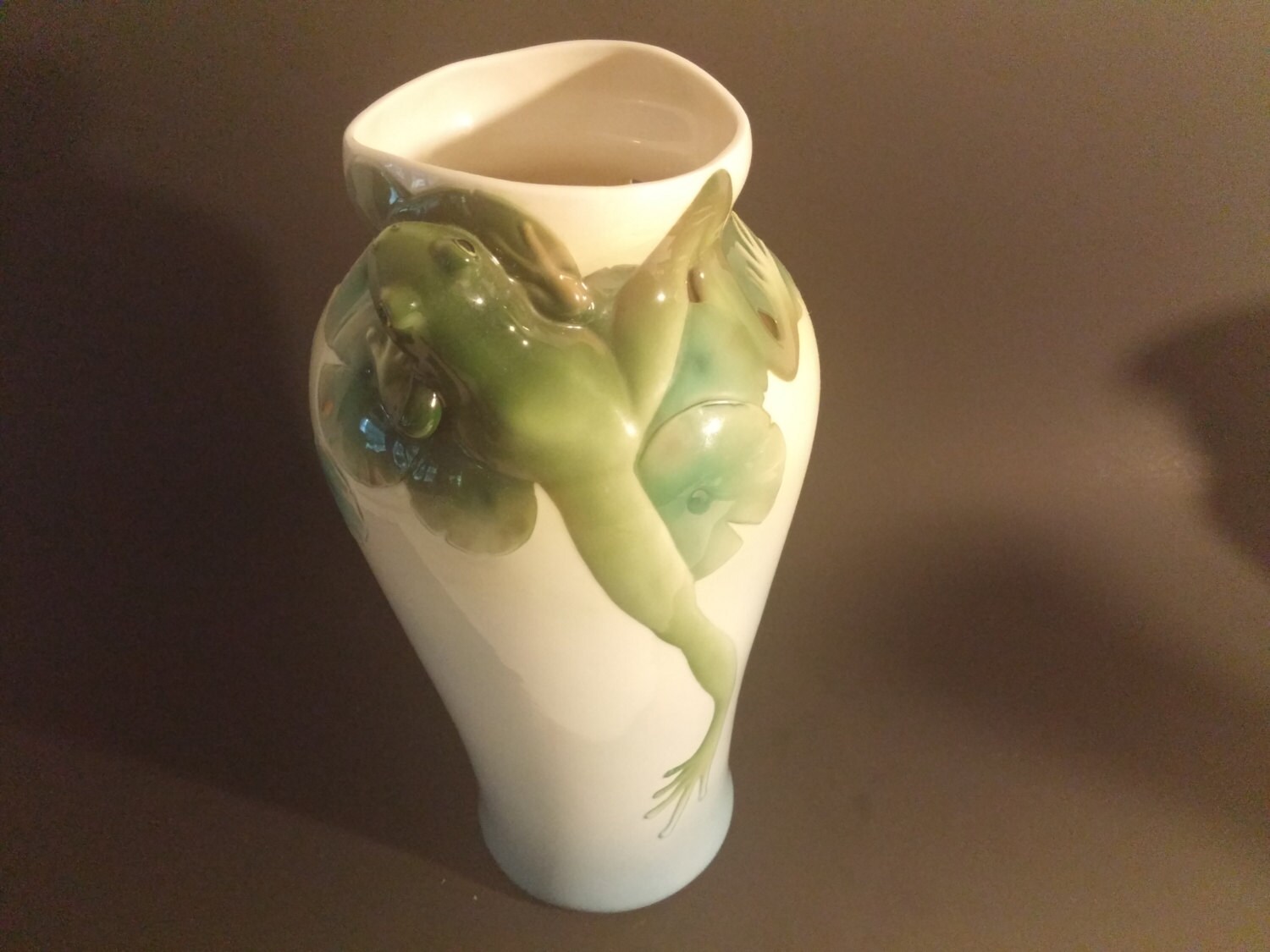 Franz Porcelain Frog Vase Etsy