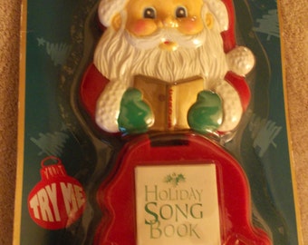 Vintage Santa Play A Tune Holiday Song Book