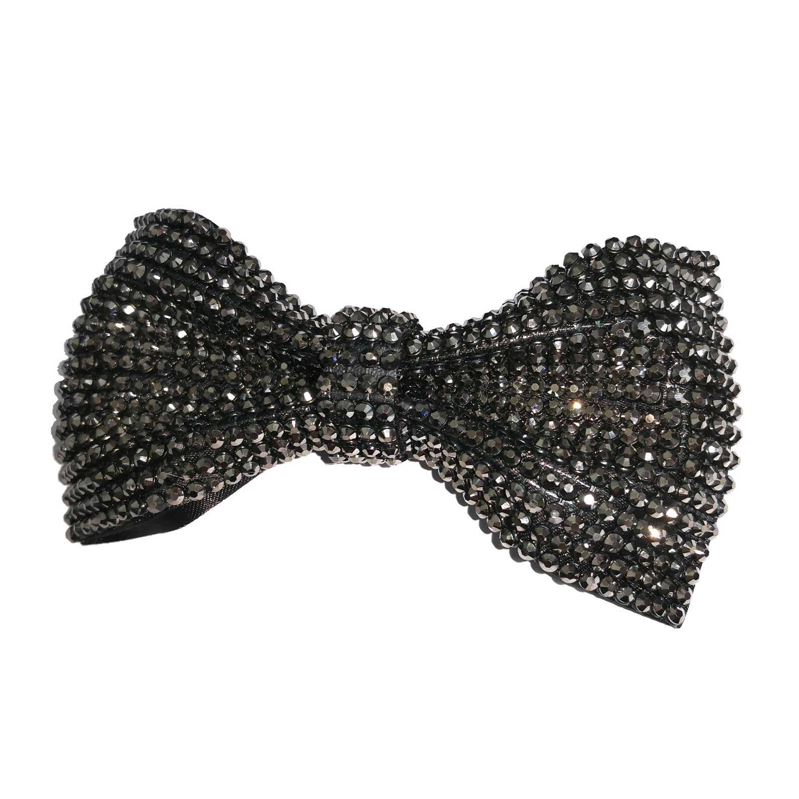 Black rhinestones bow tie Sparkle black bow tie for men Etsy