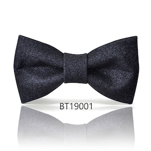 Black bow tie | Black shiny bow tie, Black Glitter bow tie for wedding groom, groomsmen part prom Christmas New year