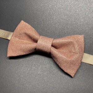 Rose Gold bow tie metallic rose gold glitter per-tied bow tie for men Dream Up Idea image 4
