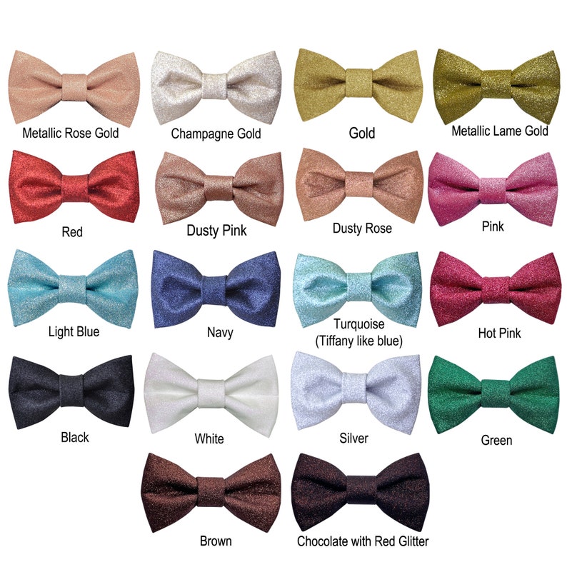 Rose Gold bow tie metallic rose gold glitter per-tied bow tie for men Dream Up Idea image 9