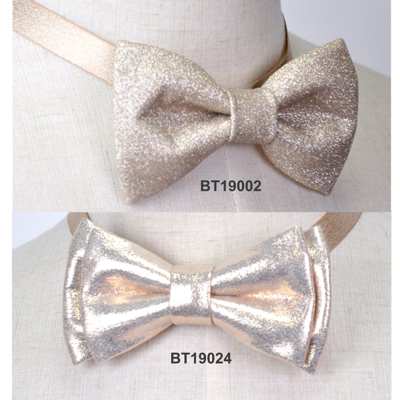 sparkly gold bow tie