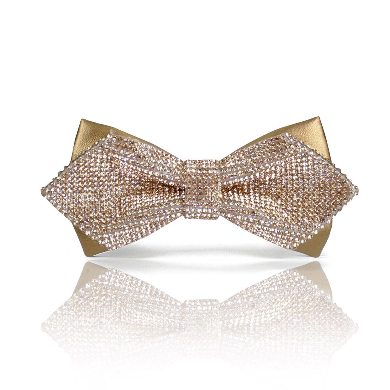 champagne gold bow tie and suspenders