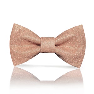 Rose Gold bow tie metallic rose gold glitter per-tied bow tie for men Dream Up Idea image 1