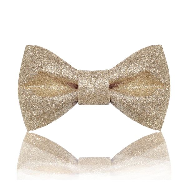 champagne bow tie, shiny gold bow tie, champagne gold Glitter bow tie for wedding groom, groomsmen part prom birthday