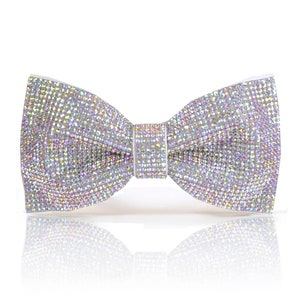 Rainbow AB Crystal bow tie, Iridescent Crystal bow tie, Cummerbund, Rhinestones bow tie set for men women | CK Bow Tie