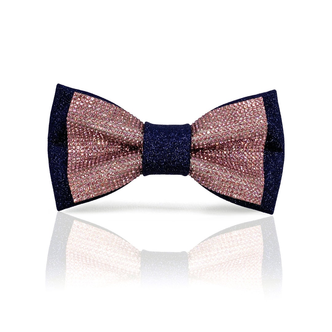 sparkly blue bow tie