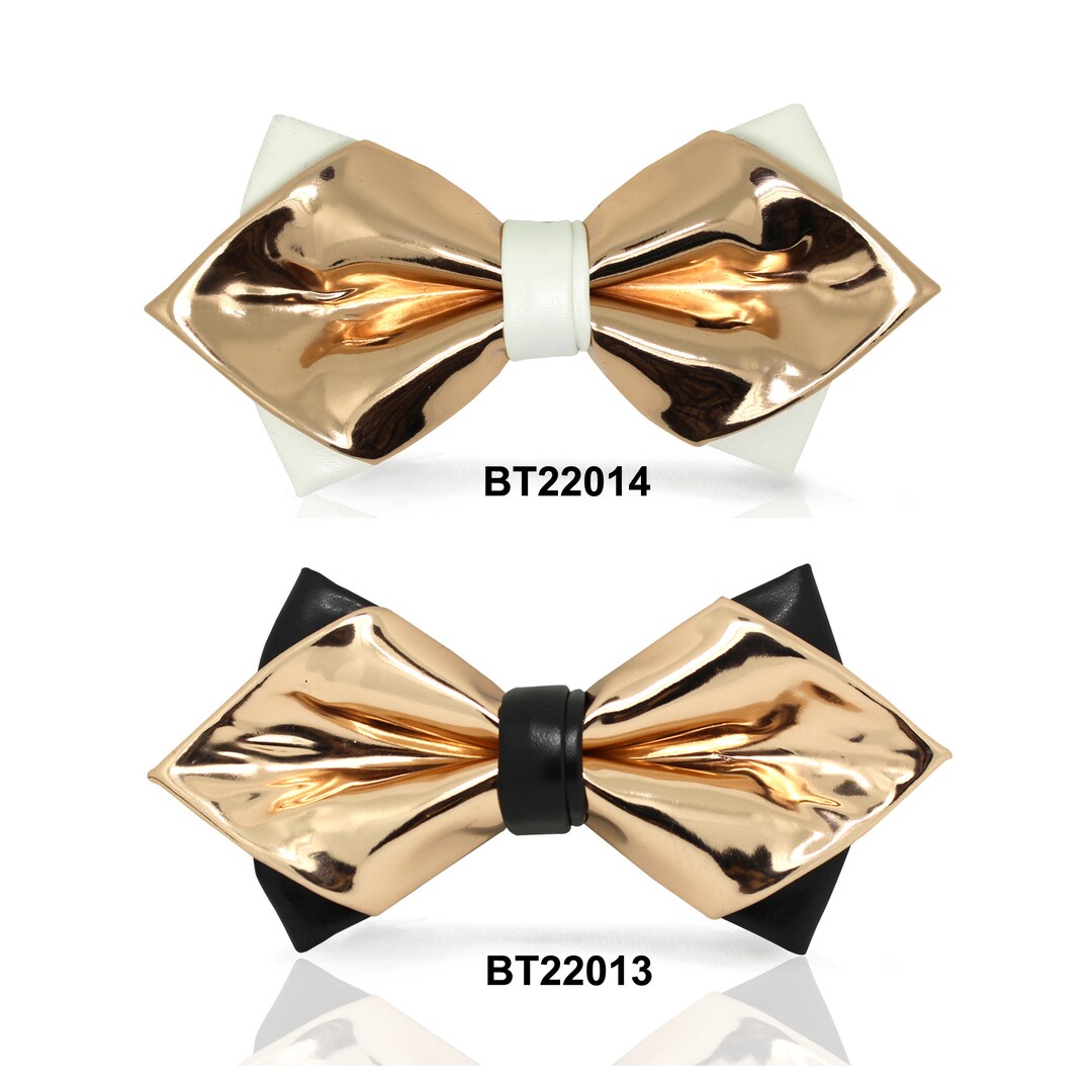 Rose Gold and White Bow Tie, Rose Gold and Black Bow Tie, for Prom ...