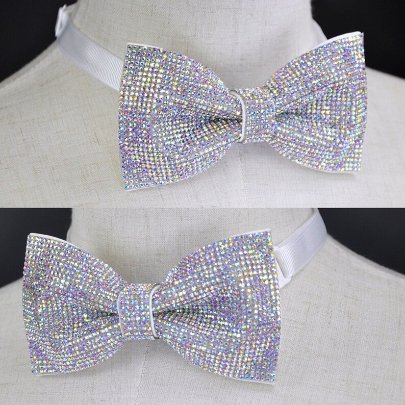 Crystal Bow Tie Rhinestones Bow Tie Colorful Bow Tie Etsy