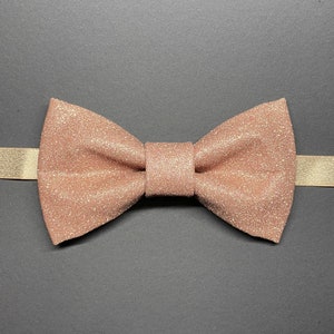 Rose Gold bow tie metallic rose gold glitter per-tied bow tie for men Dream Up Idea image 5