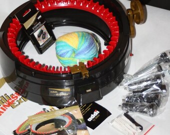 Addi Express Kingsize original knitting machine kit includes 46 needles, gift for her, free 1 ball of yarn