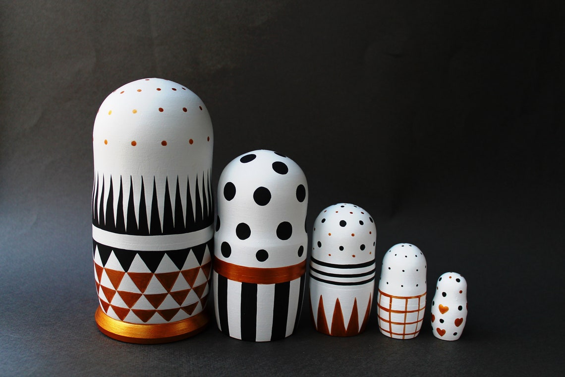 Nesting dolls Montessori Educational toy Scandinavian design Etsy