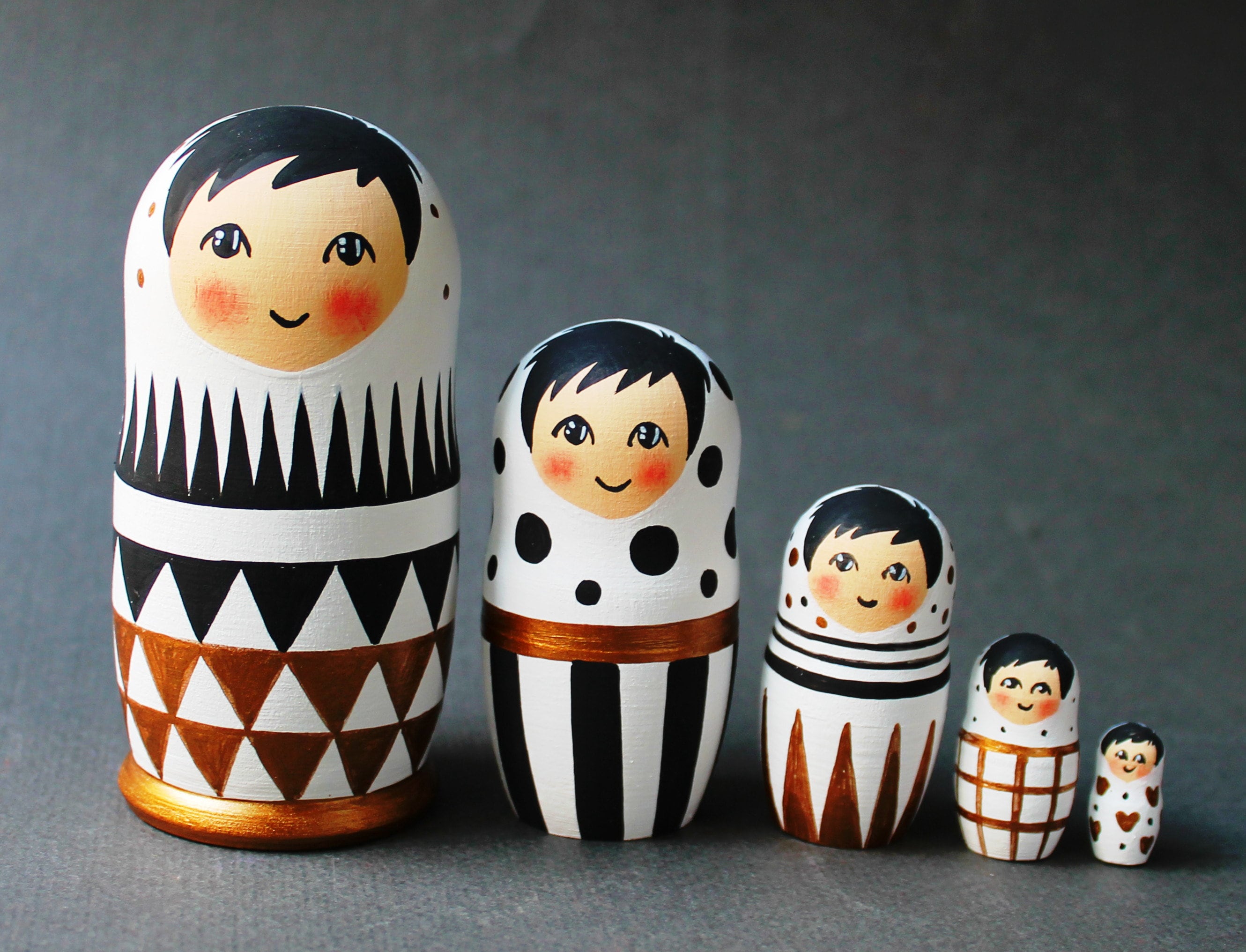Nesting dolls for kids baby boyhandpainted personalized Etsy