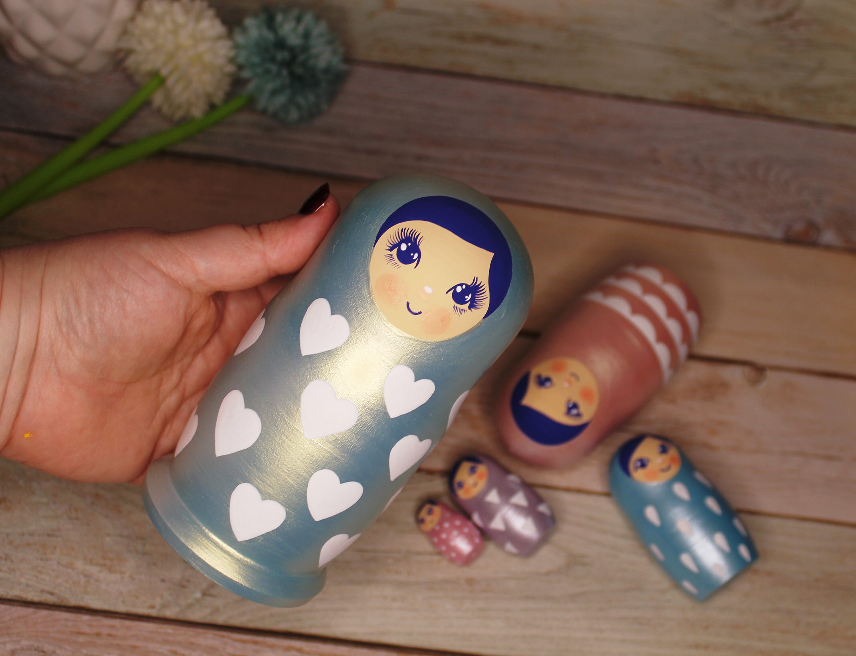 Cute nesting dolls Stacking dolls for kids Montessori Etsy