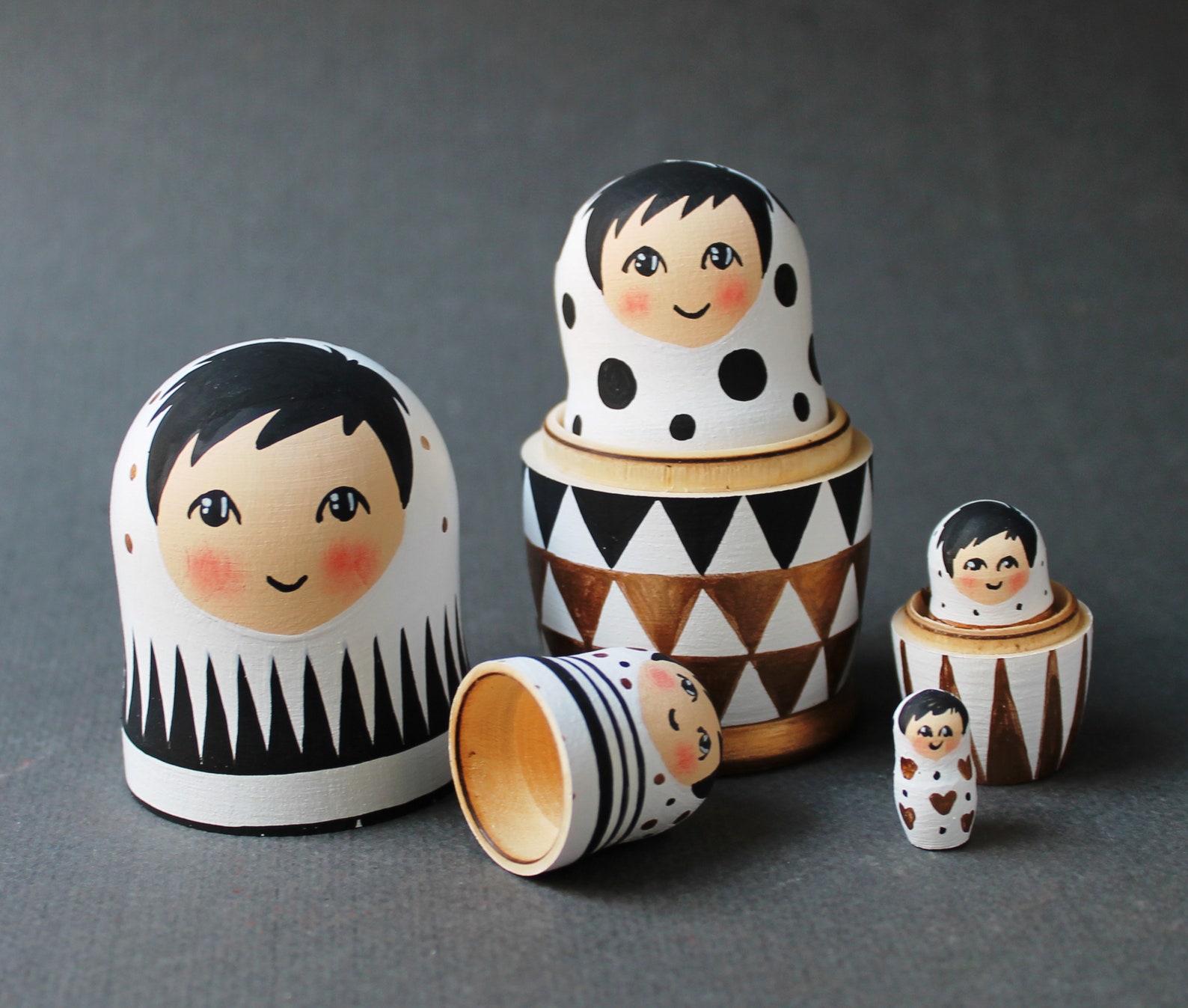 Nesting dolls for kids baby boyhandpainted personalized Etsy
