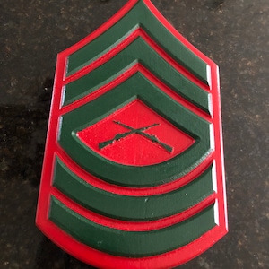 Marine Corps Master Sergeant Plaque,  E-8, Approx 11.5x7, United States Marine Corps, MSgt
