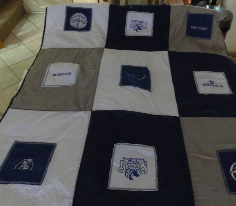 Fayetteville State University Embroidered Quilt Approx 50x60