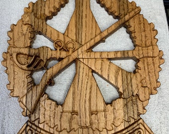 Master Gunner Badge 13" (Your Choice of Wood)