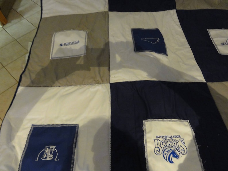 Fayetteville State University Embroidered Quilt Approx 50x60