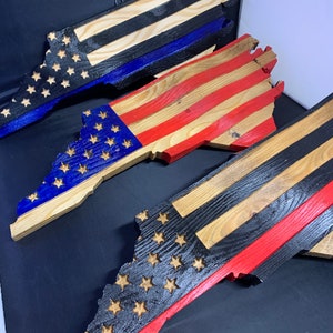 NC Cutout Patriotic Flag Apprx 23&quot;x8 (Your choice of Style)