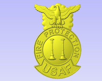 個人装備 USAF  FIRE PROTECTION USAF Fire Protection Badges Approx 14x8