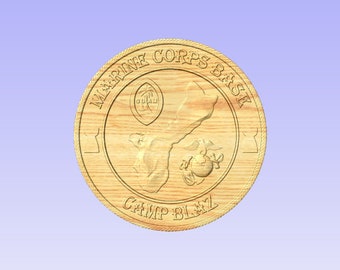 Marine Corps Base Camp Blaz 12" USMC (your choice of wood)