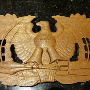 Warrant Officer Plaque Cutout 11x8 Approx
