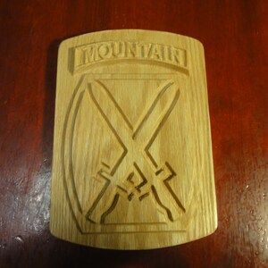10th Mountain Div Plaque (Framed or Unframed) 9-10 tall 6.5-7.25 wide approx
