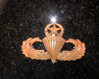 Master Parachutist Badge Plaque 13-15" Cutout (with and without Combat Star)